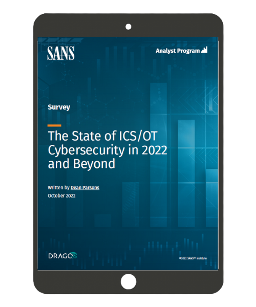 SANS Survey - State of OT Cyber in 2022 - iPad